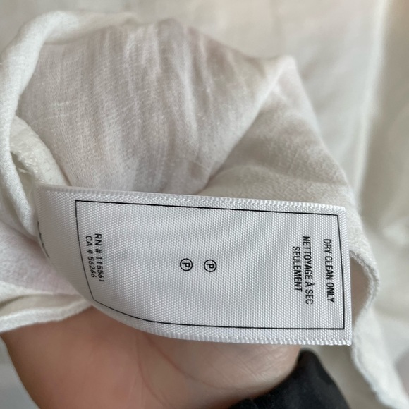 7 For All Mankind Womens Short Sleeve Lace Up Flutter Top White XS Peasant - Picture 8 of 8